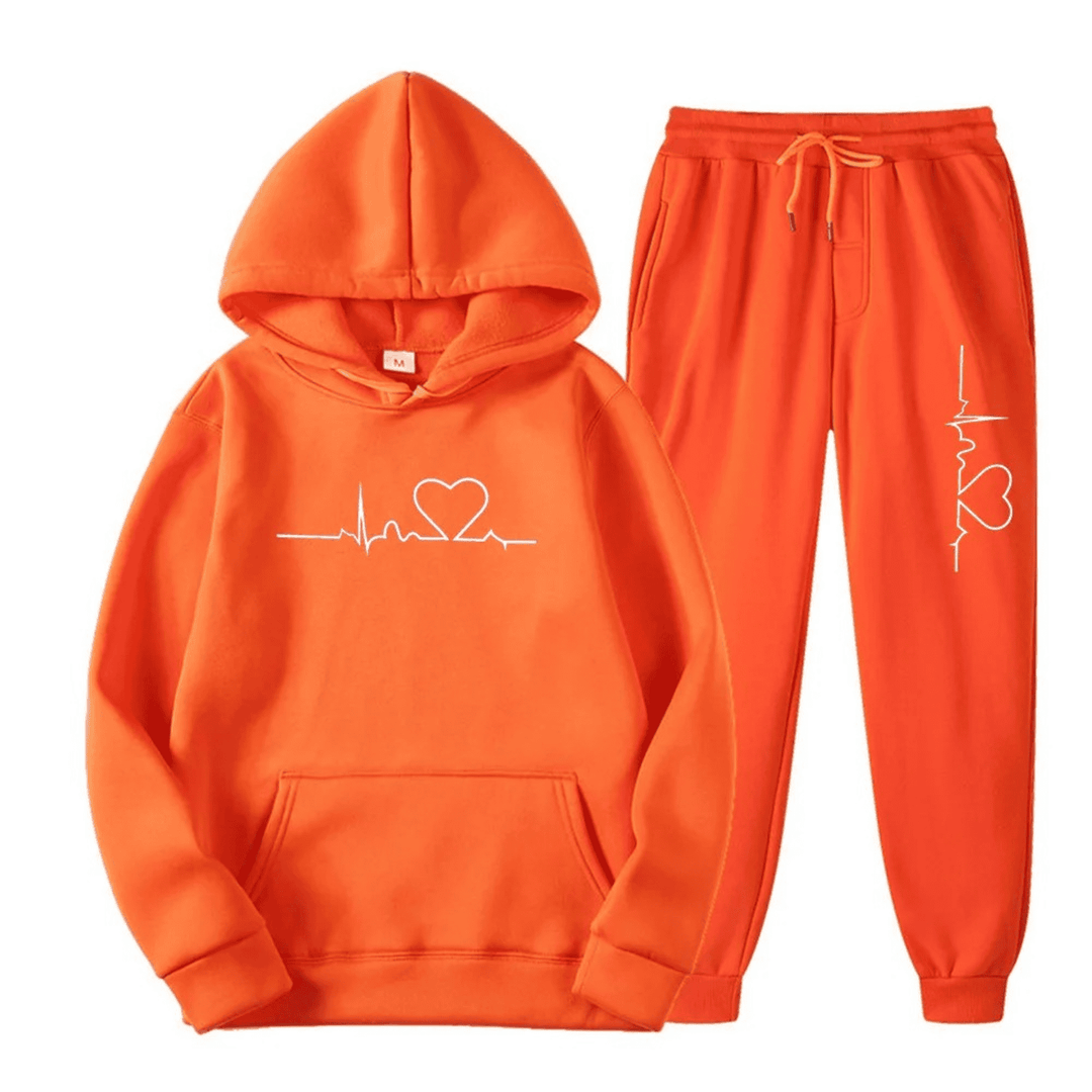 Women's Hoodie & Jogger Set in Orange