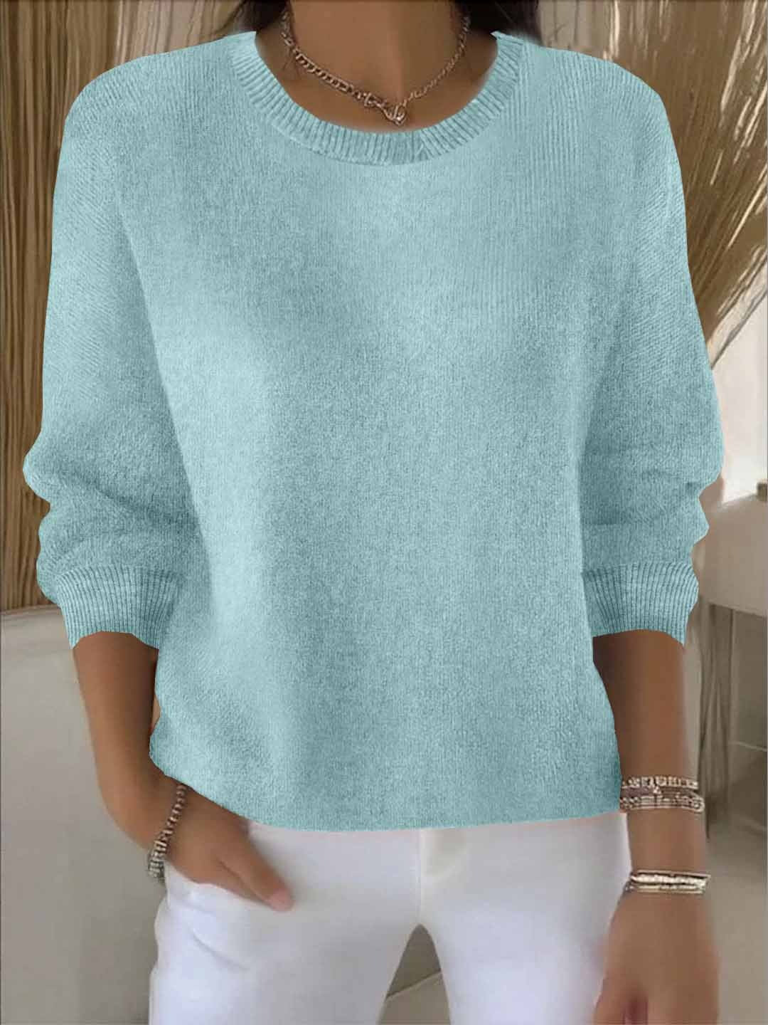 Women's everyday winter knit jumper in Light Green