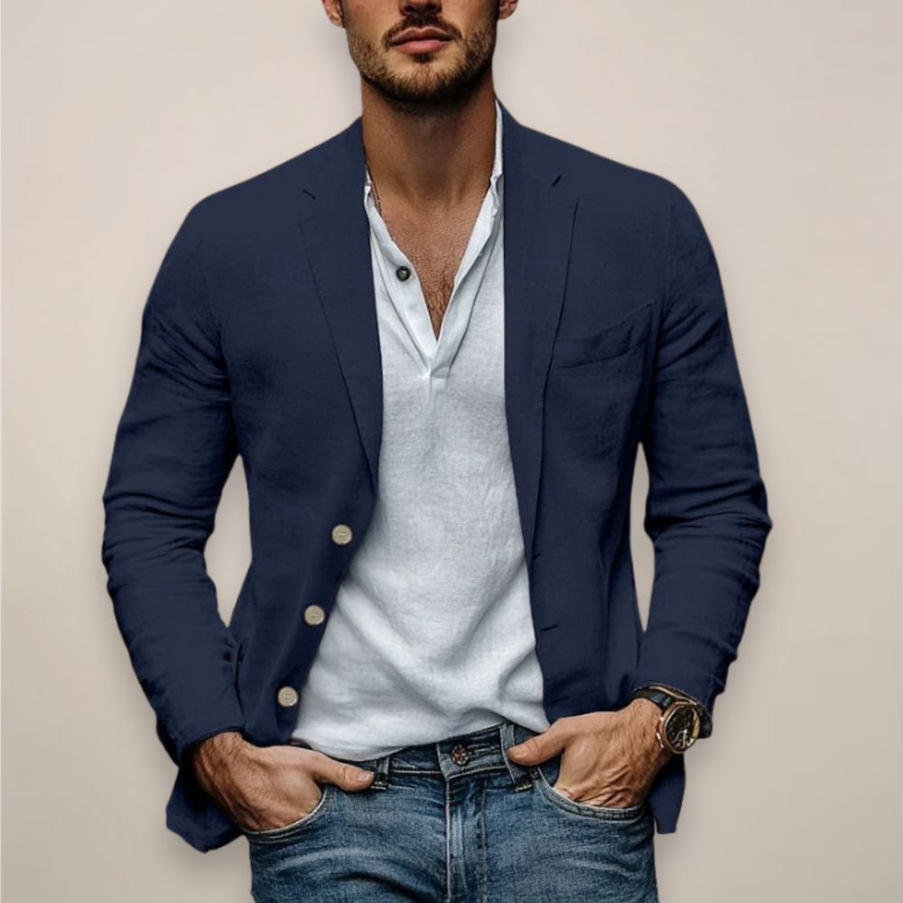 Men's Casual Blazer in Navy