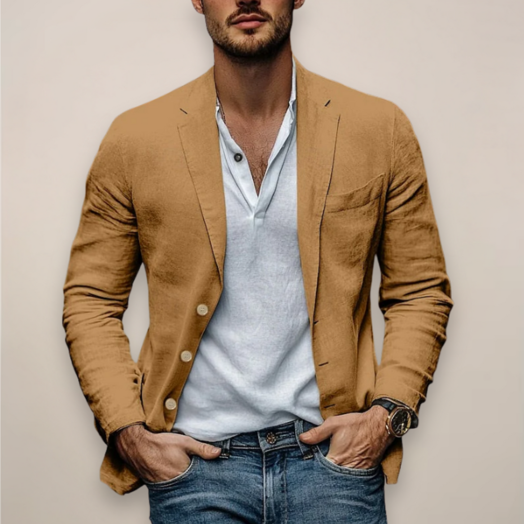 Men's Casual Blazer in Khaki
