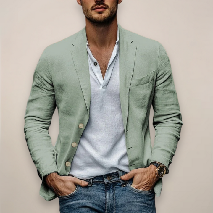 Men's Casual Blazer in Sage Green