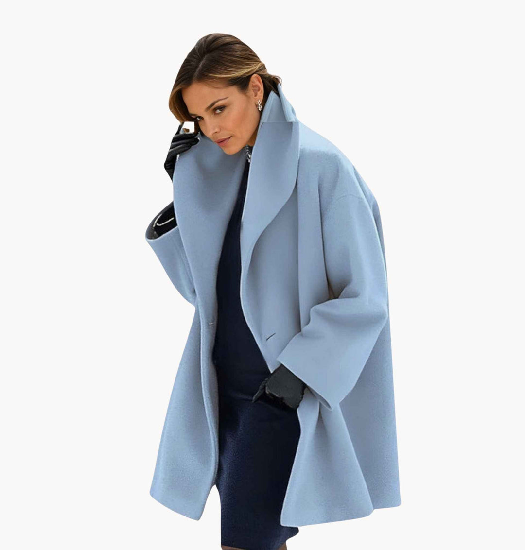 Women's Oversized Winter Coat in Blue