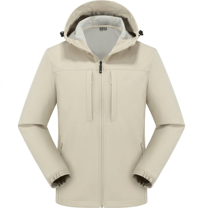 Men's Waterproof Softshell Jacket in Beige