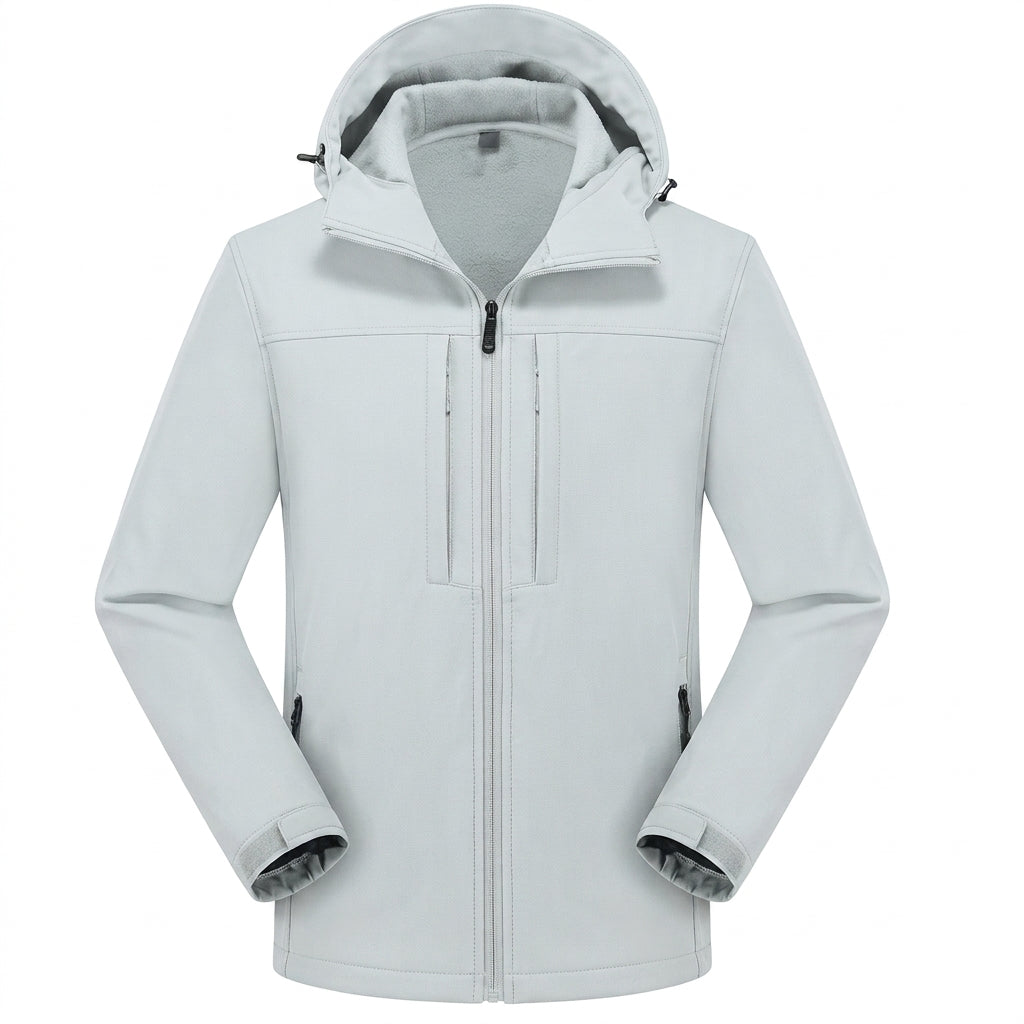 Men's Waterproof Softshell Jacket in Light Grey