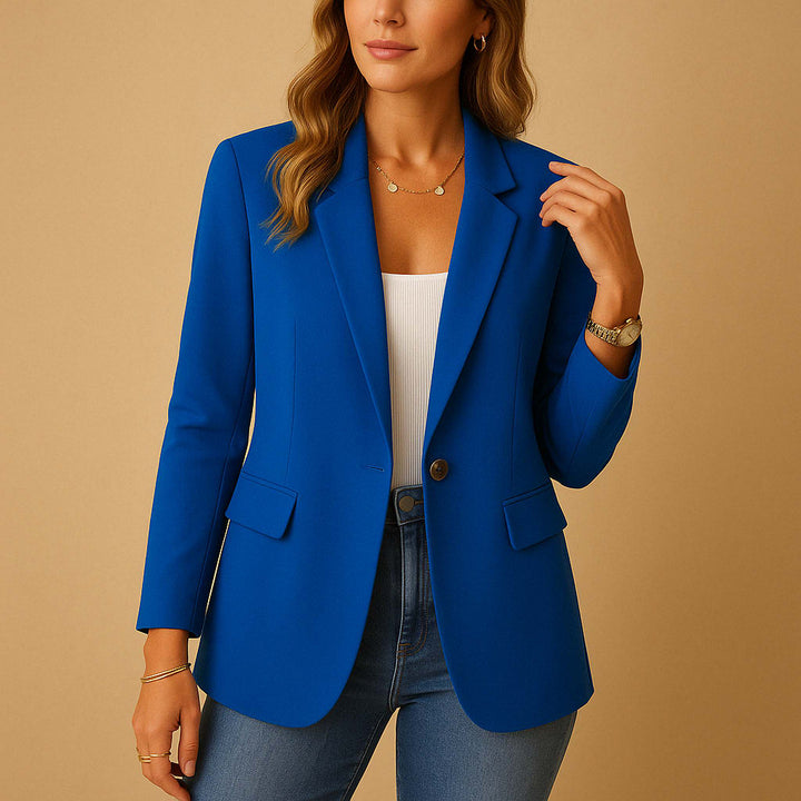 Women's Single-Breasted Blazer - Mirren - Blue