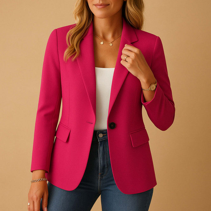 Women's Single-Breasted Blazer - Mirren - Pink