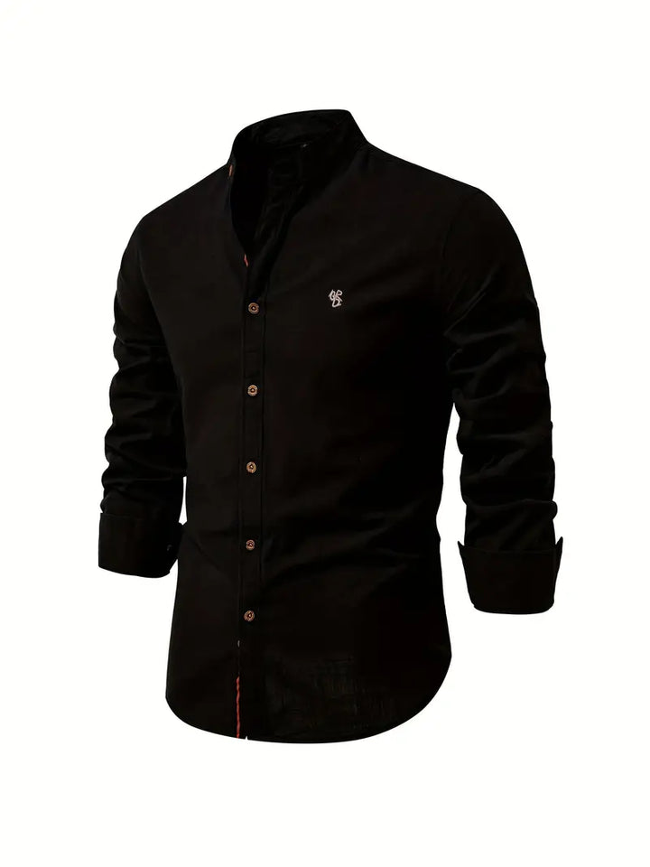 Men's Casual Button Shirt in Black
