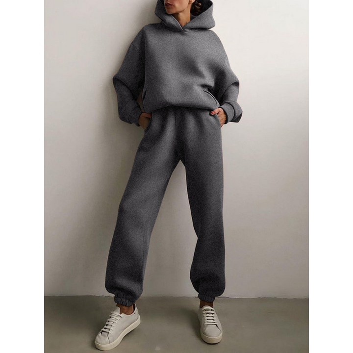 Women's Streetstyle Hoodie & Jogger Set in Charcoal