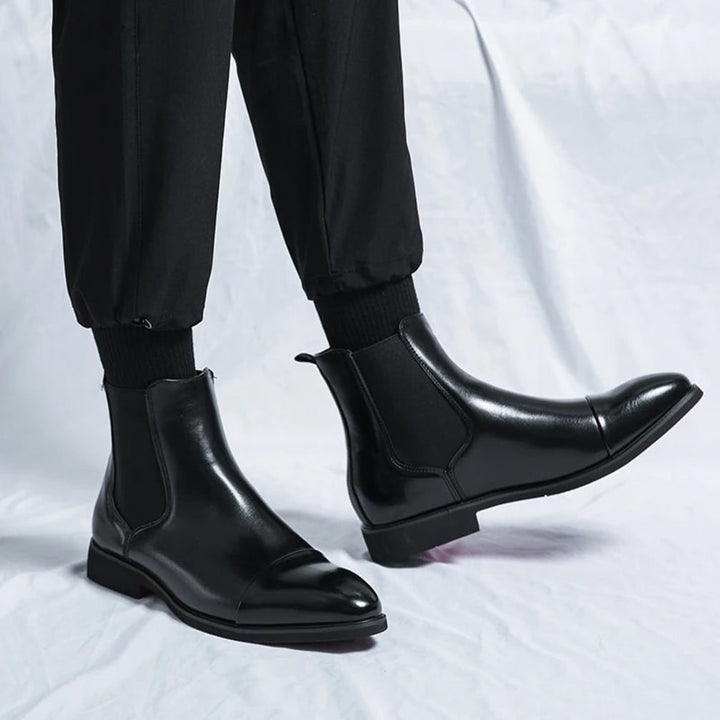Men's Slip-On Cap Toe Chelsea Boots - Jarvis - Black
