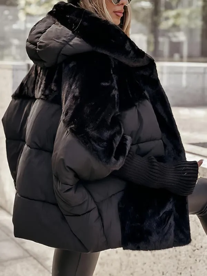 Women's Quilted Zip-Up Padded Jacket - Noelle - Black