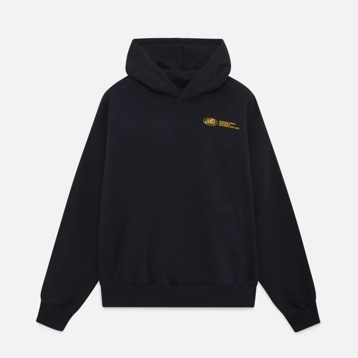 Women's Oversized Slogan Back Print Hoodie - Sorcha - Navy