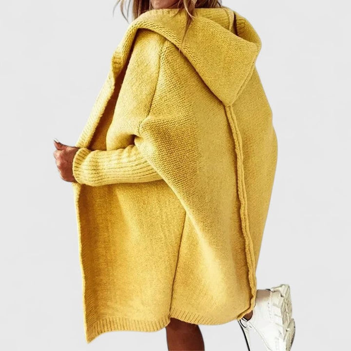 Women's Oversized Hooded Cardigan - Faye - Yellow