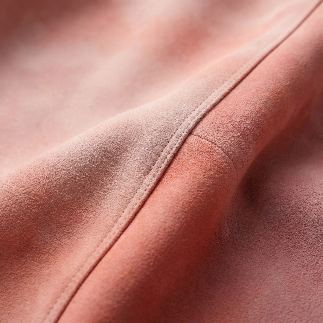 Men's Zip-Front Bomber-Style Jacket with Collar and Ribbed Cuffs - Rollo - Brown