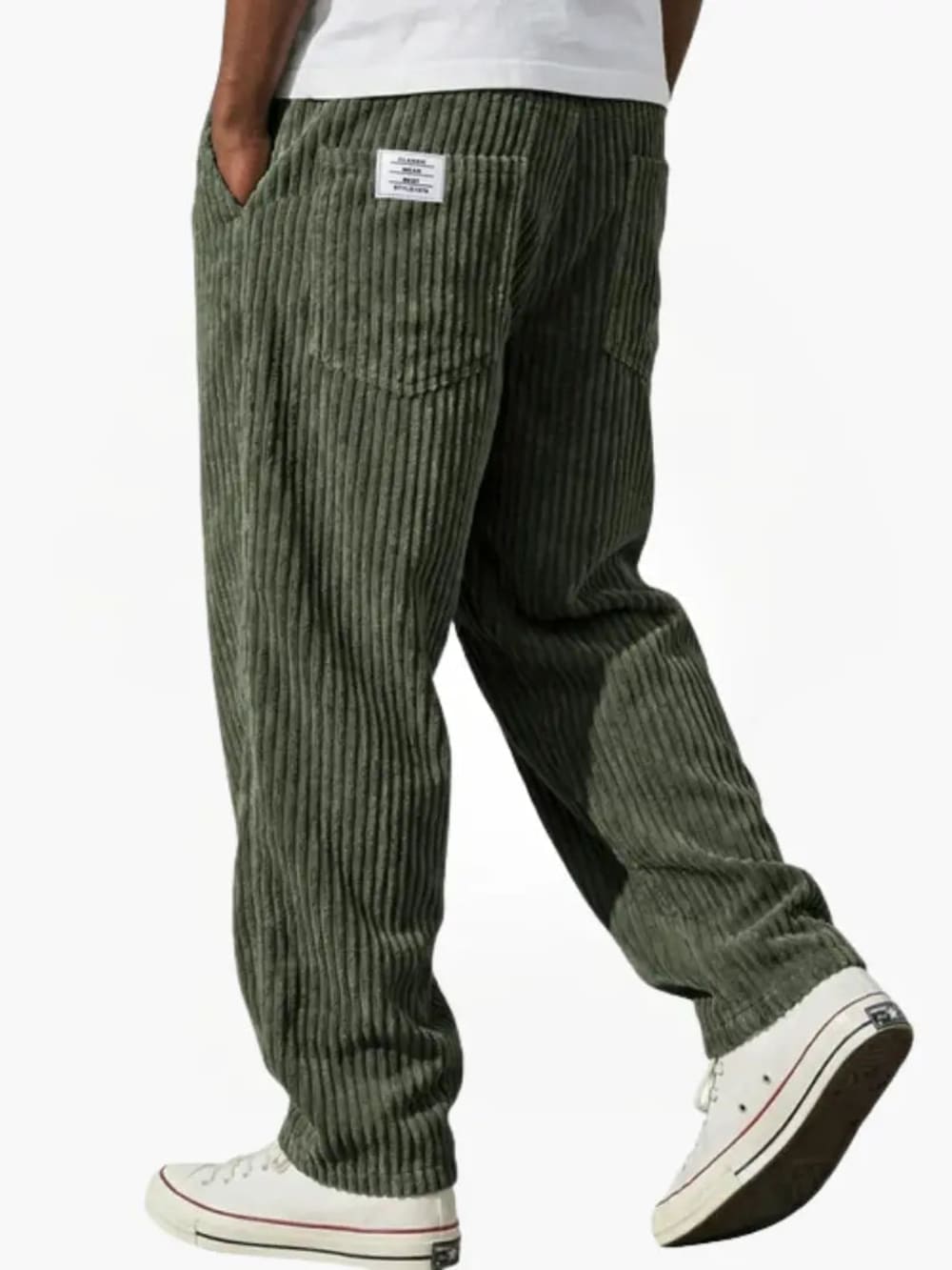 Men's Straight Leg Corduroy Trousers - Gideon - Green