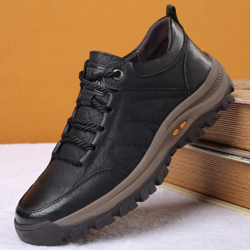 Men's Cushioned Lace-Up Shoes - Desmond - Brown