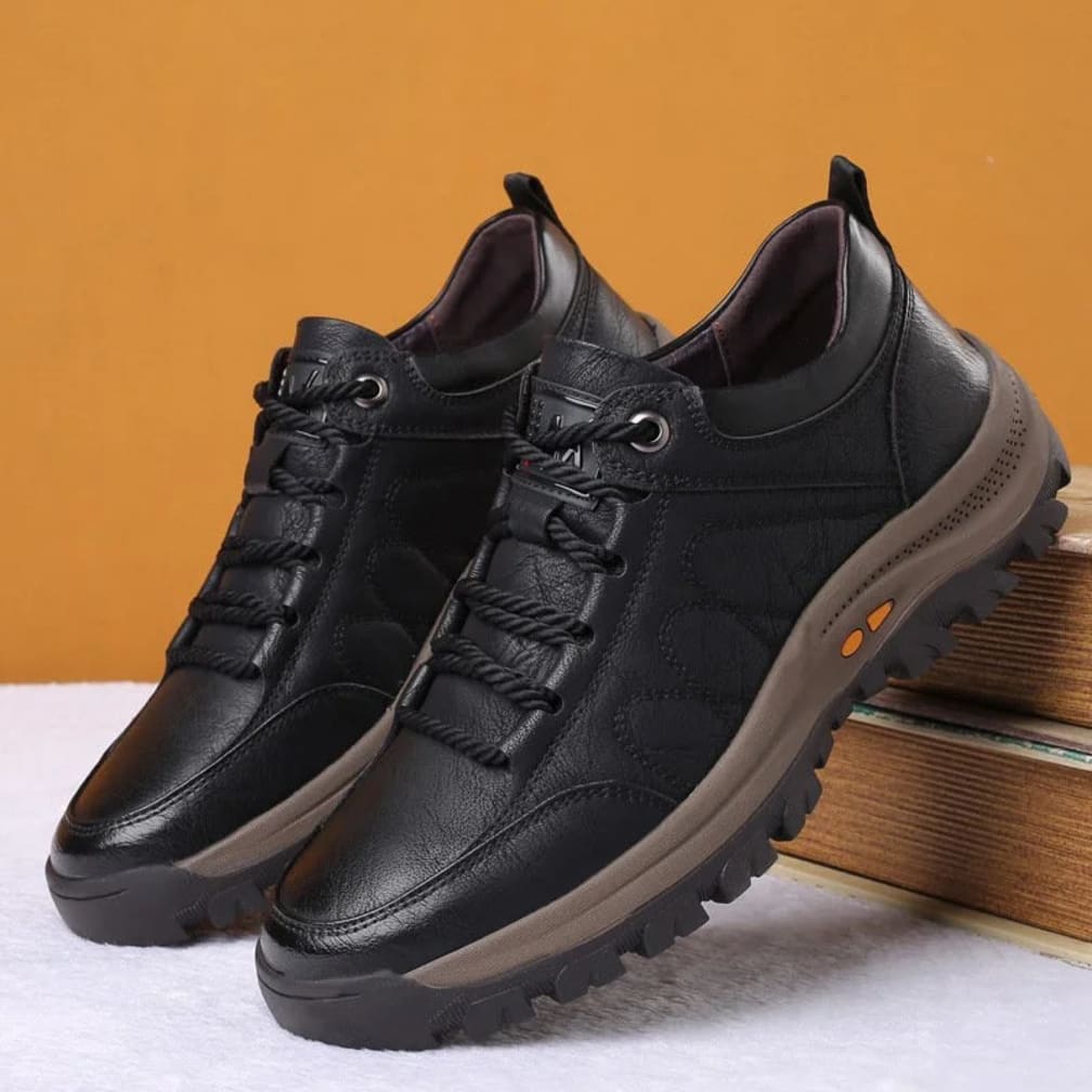 Men's Cushioned Lace-Up Shoes - Desmond - Brown