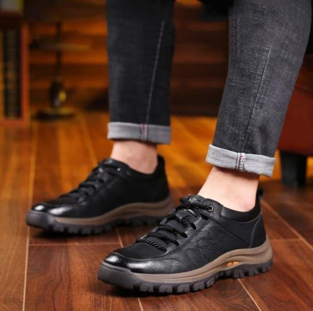 Men's Cushioned Lace-Up Shoes - Desmond - Brown