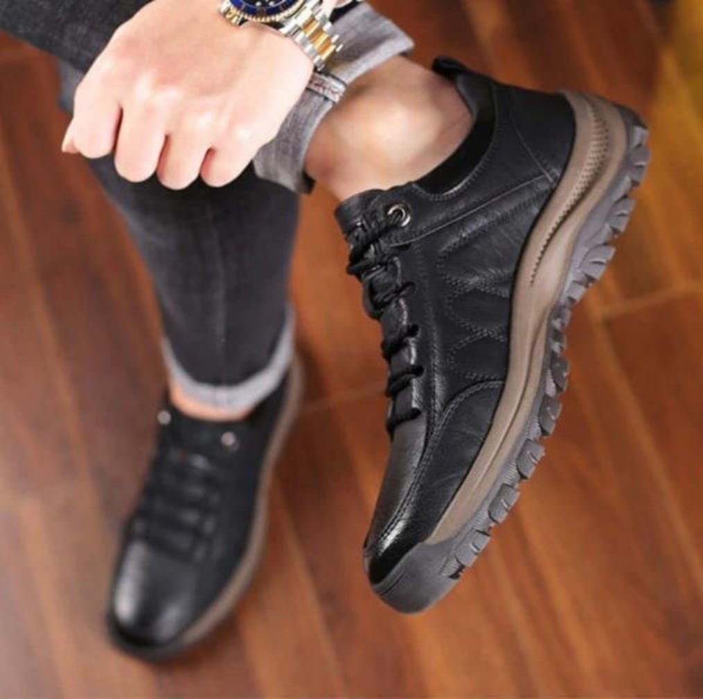 Men's Cushioned Lace-Up Shoes - Desmond - Brown