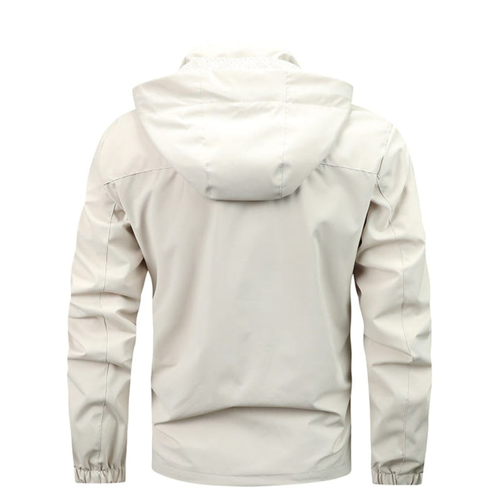 Men's Hooded Rain Jacket with Cargo Pockets - Barnaby - Black