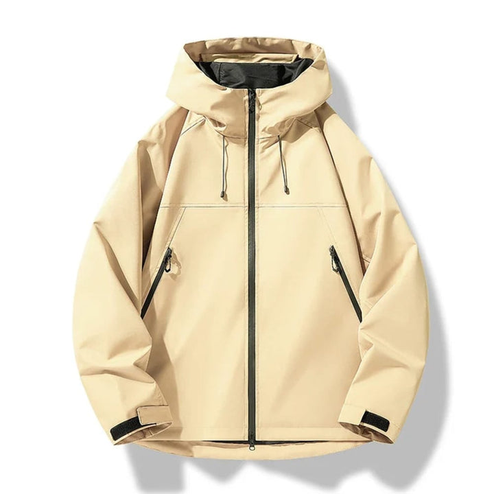 Men's Hooded Shell Jacket with Zip Pockets - Alistair - Pale Yellow