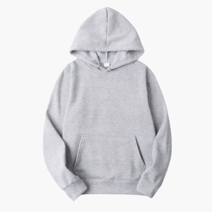 Peter - Men's Classic Casual Pullover Hoodie in Grey