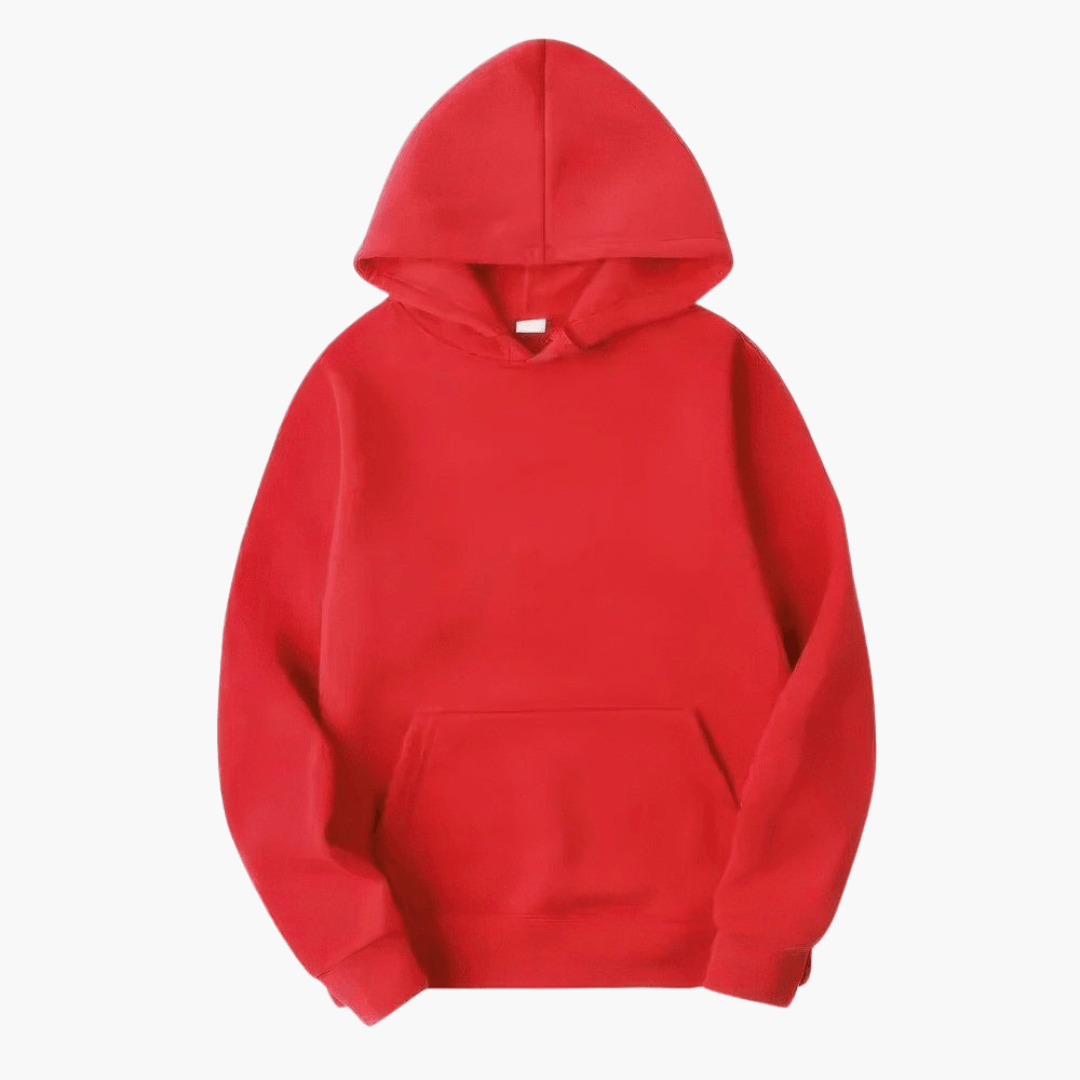 Peter - Men's Classic Casual Pullover Hoodie in Red