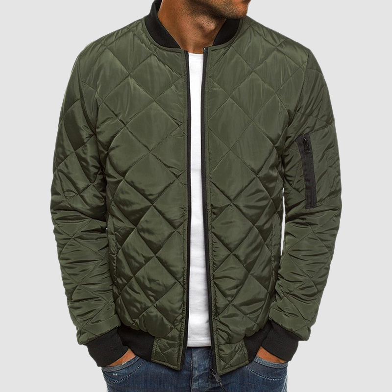 Anton Men's Quilted Winter Jacket - Green