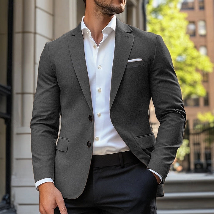 Men's Single Breasted Casual Jacket - Reuben - Dark Grey