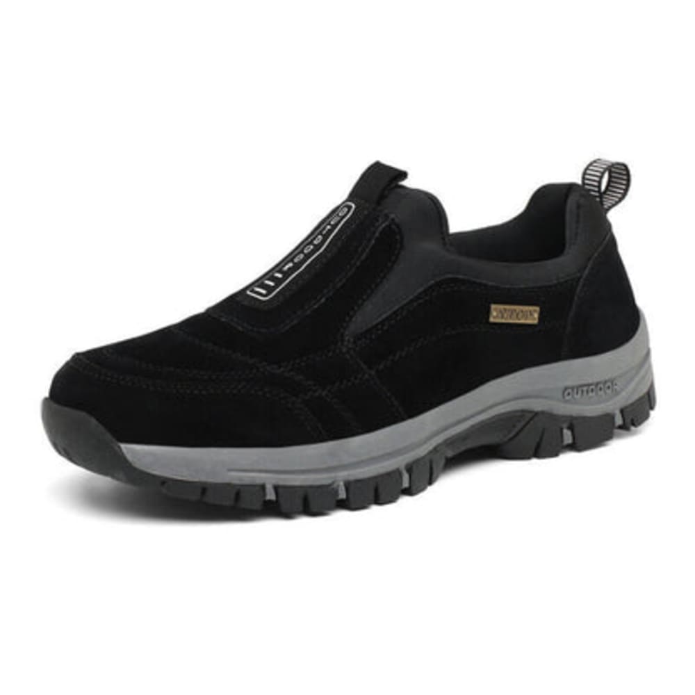 Men's Slip-On Walking Shoes with Pull Tab - Hugo - Black