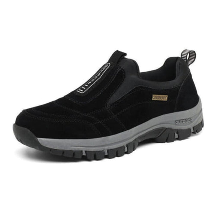 Men's Slip-On Walking Shoes with Pull Tab - Hugo - Black