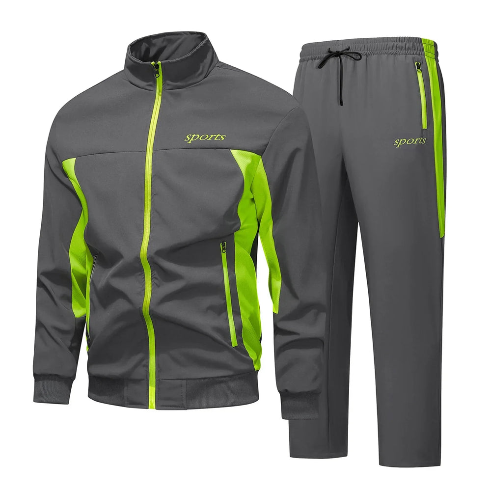 Bruno - Men's Sporty Tracksuit Set in Charcoal