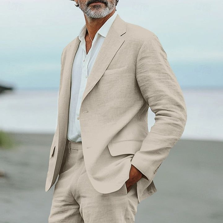 Richard - Men's Two-Piece Tailored Suit in Beige