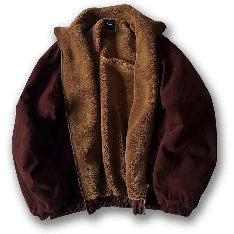 Beatrice Men's Winter Casual Zip Jacket - Red
