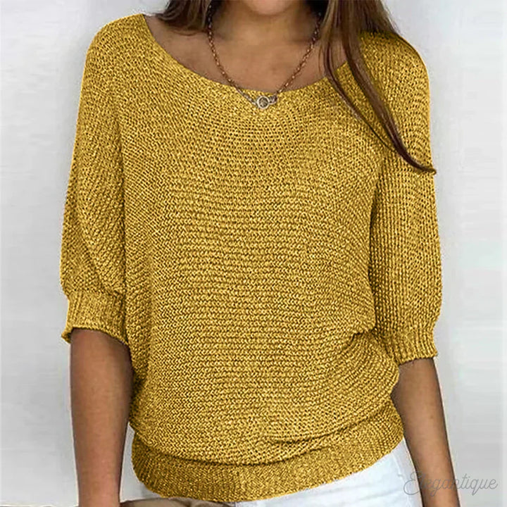 Women's Elegant Jumper in Yellow