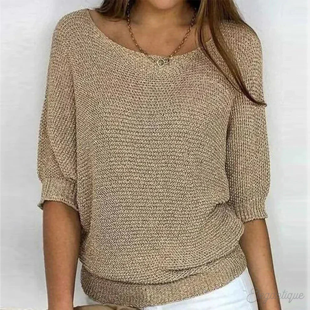 Women's Elegant Jumper in Beige